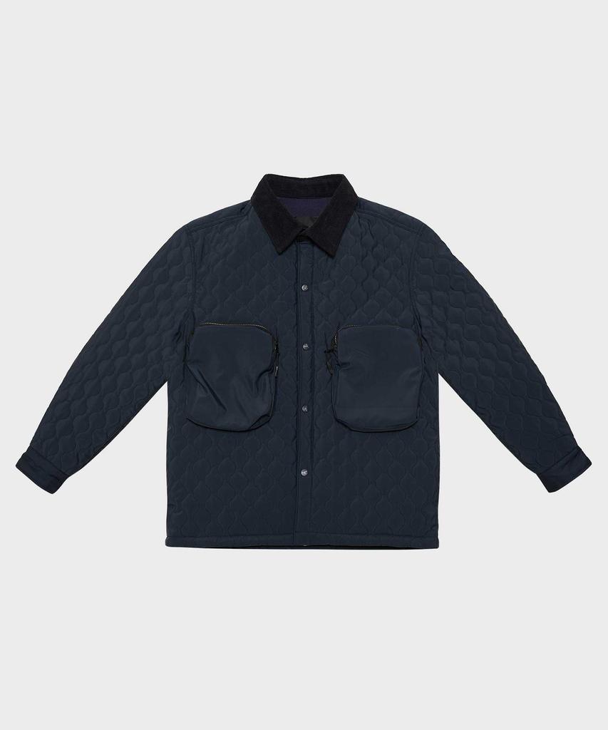 Ffeff Studio Round Quilted Trucker Jacket (Navy)