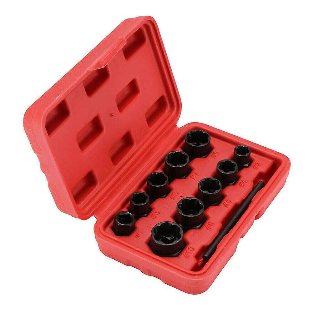 Damaged Lug Nut Bolts Removal Set Screw Extractor Tool Twists Socket Kit Lock Remover New