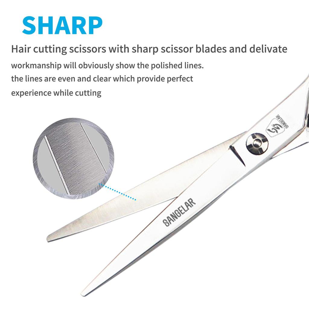 SANGELAR 6-дюймовые ножницы для волос с вращающейся ручкой Профессиональный парикмахерский парикмахер Профессиональный парикмахерский парикмахерские ножницы парикмахерские