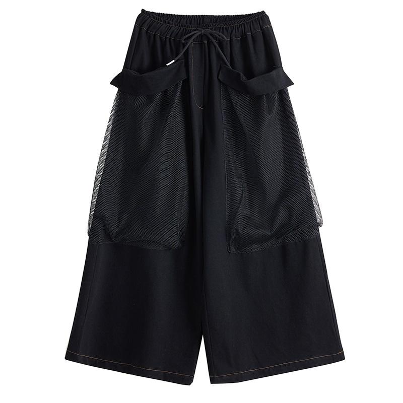 Большой размер винтажный пэчворк высокая талия повседневные свободные женские весенне-осенние джинсы деним широкие брюки