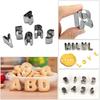 36-Piece Set of No-Brand Cookie Cutter, Alphabet, Number, and Symbol Cookie Cutter, Stainless Steel, for Kitchen, Lunch Boxes, Ornaments, and Baking,