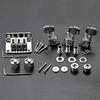 Electric Box Guitar Bridge Replacement Parts For 3 String Setup Tuning Pegs Locking Screws And Control Knob Assembly