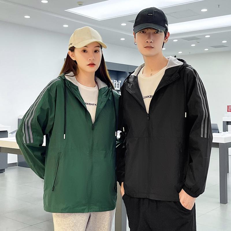 Спортивное пальто с капюшоном, мужская осенняя тонкая нейлоновая ветровка, повседневная верхняя одежда для отдыха на природе, мужской стиль