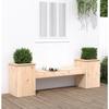 VidaXL Bench with Planters 184.5x39.5x56.5 Cm Solid Pine Wood 825170