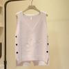 Women's Spring and Autumn Vest Clip Short Knitted Vest Fashion Waistcoat Korean Style Loose Clothes