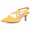 LOSLANDIFEN Women's 5cm Pointed Toe Cross Strap Buckle Sandals Slingback Pumps High Heels Party Wedding Dress Comfortable Shoes