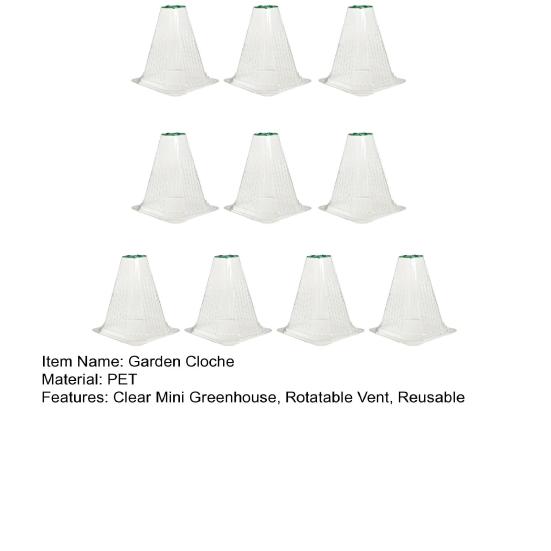 10/20 шт. Садовый колпак, прозрачная мини-теплица с вращающимся вентиляционным отверстием, многоразовая защита растений для растений на открытом воздухе, защита от заморозков