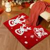 Christmas Imitation Cashmere Carpet Soft Non-Slip Bathroom Kitchen Floor Mat Cute Outdoor Indoor Door Mat Home Decor