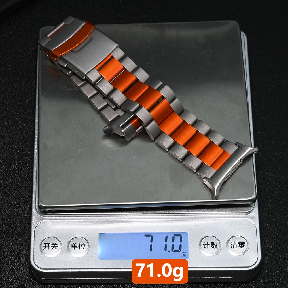 1шт роскошный титановый ремешок для часов 49 мм ультра-бесшовный изогнутый конец браслета