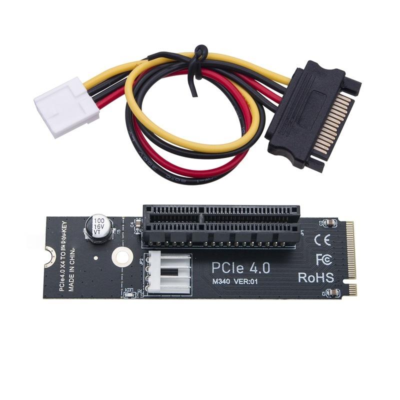Карта-конвертер M.2 Key-M в PCIe 4.0 X4, 1 комплект, высокоскоростной райзер-адаптер для расширения хранилища настольного ПК, сборка своими руками