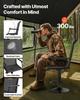 VEVOR Hunting Chair, 360 degrees Silent Swivel, Lightweight Blind Chair, Heavy-Duty Steel Frame Ground Stool Seat, with Padded Armrests