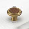 Walnut Brass Cabinet Handles Brass Wardrobe Door Handles Walnut Knobs  Cabinet Hardware