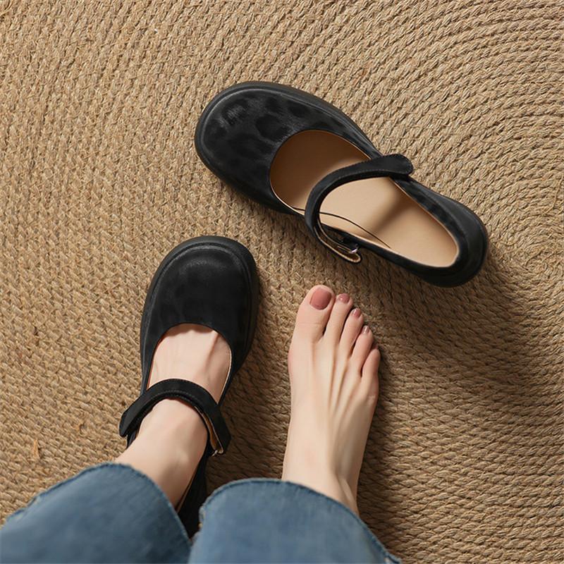 Модные новые весенне-летние туфли Мэри Джейн из натуральной кожи для женщин, модные туфли на платформе для женщин, туфли на массивном каблуке, с круглым носком, женские туфли-лодочки