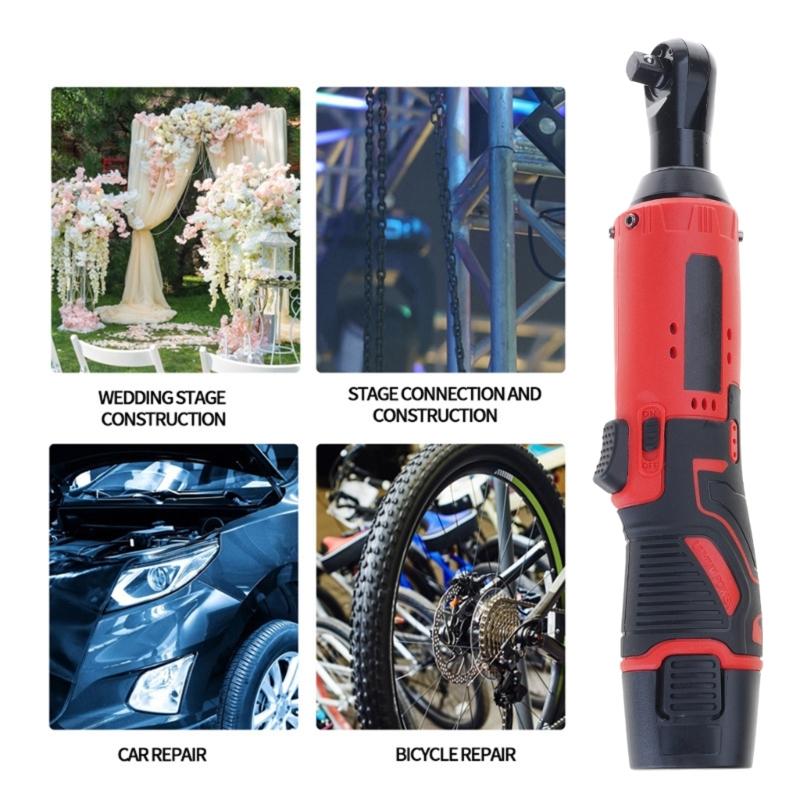 Беспроводной набор трещоточного ключа Функциональный электрический трещоточный ключ 18 В Мощный трещоточный инструмент для различного применения