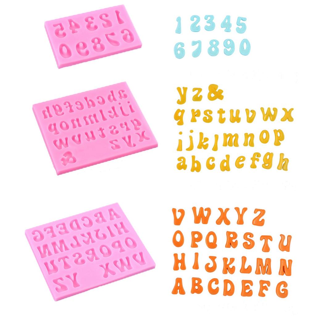 Alphabet Number Silicone Sugarcraft Mold Resin Tools Cupcake Fondant Tools