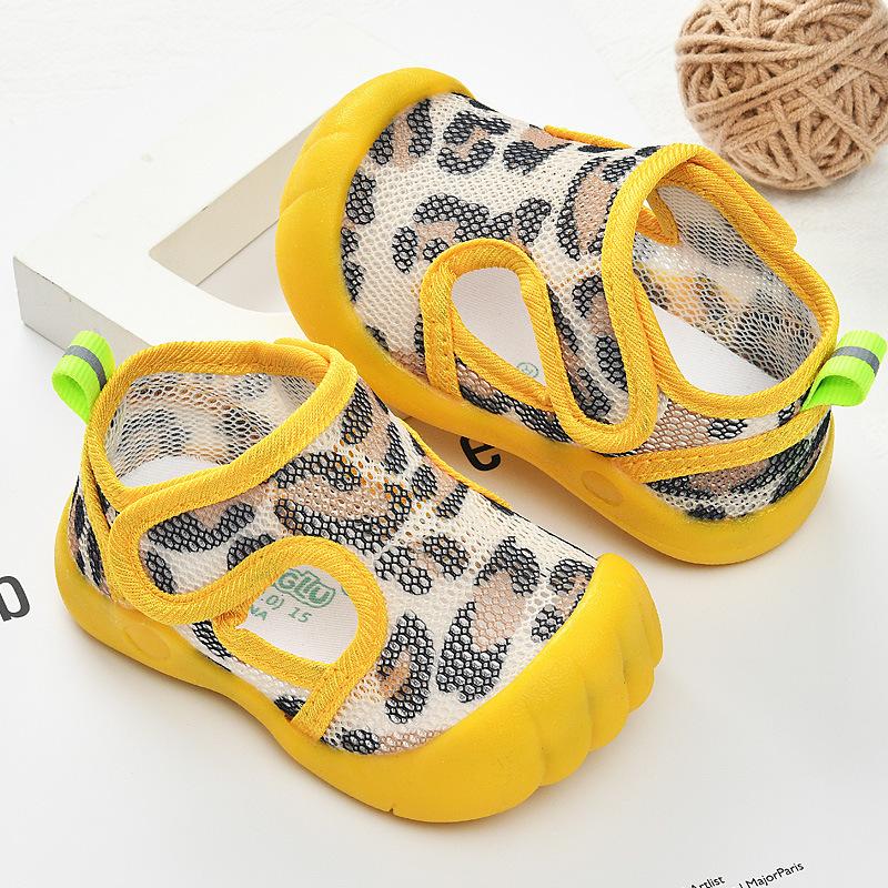 Summer Thin Baby Walking Shoes Cartoon Anti-Collision Mesh Shoes Slip-Resistant Wear-Proof for Toddlers 0-3 Years