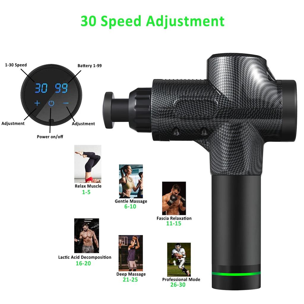 Электрический массажный пистолет, фасциальный пистолет, массажер для глубоких тканей шеи, тела, спины, расслабление, облегчение боли, упражнения