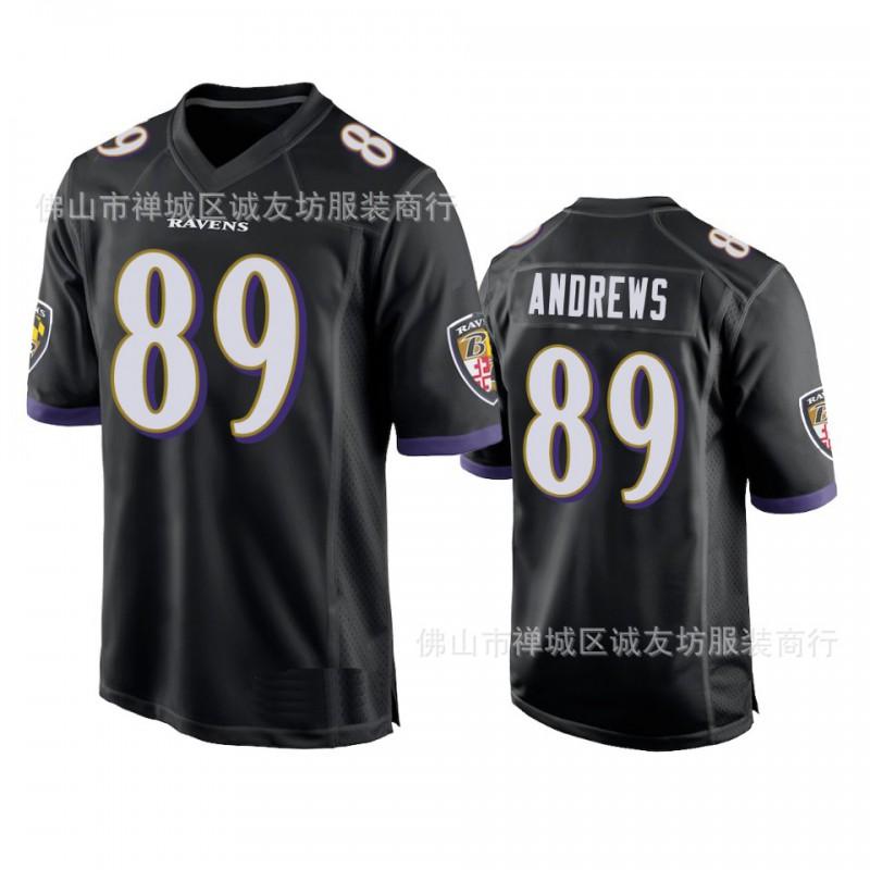 NFL Football Jersey Baltimore Ravens 89 Mark Andrews Black Mens Sports
