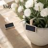 Small Erasable Signs for Home Decor 10PCS Mini Blackboard Clips/Signs with Wooden Stands, Reusable Chalkboard Message Boards Food Labels Signs,