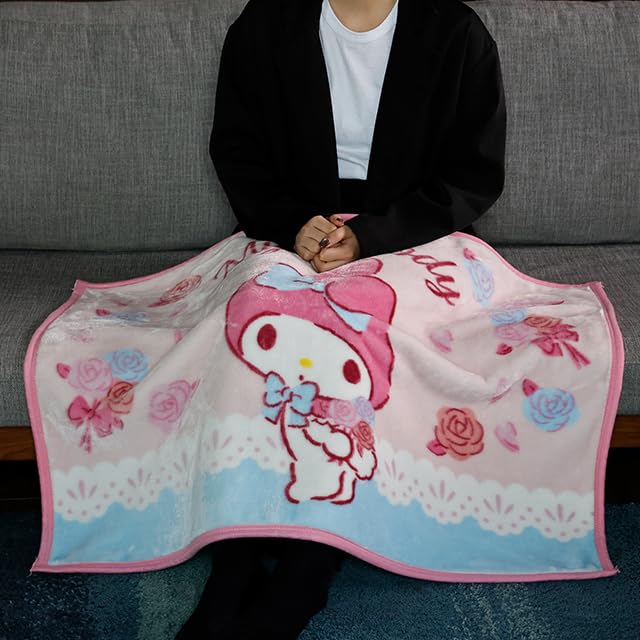 Marushin Sanrio Моя Мелоди Роза 70 см В x 100 см Продукт для Холодной Погоды 3805002400 Плед, Ш, Полиэстер, Милый, Пушистый, Стильный, Защита, Энергосберегающий,