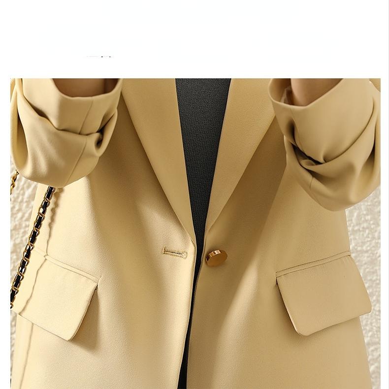 Желтый пиджак, женская осенняя куртка, новые повседневные темпераментные пиджаки в корейском стиле