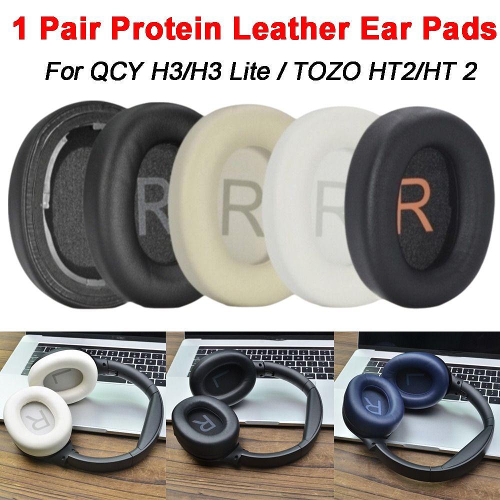 1 Pair Sponge Foam Headset Earmuff for QCY H3/H3 Lite / TOZO HT2/HT 2 Headphones Repair