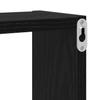 Wall Mounted Shelf Black Oak Effect 96 x 12 x 64 cm