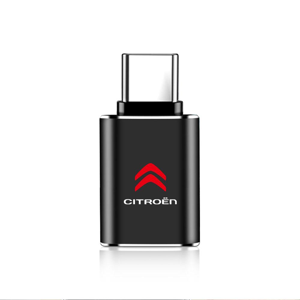 OTG USB 3.0 To Type C Adapter Mini Converter Phone Charging Cable Charger For Citroen C1 C3 C4 C4L C5 C6 VTS C-ELYSEE DS3 DS5 DS