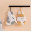 Cute Cat Hanging Towel Absorbent Soft Coral Velvet Hand Towel With Hanging Loop For Kitchen Bathroom Cartoon Kids Wipe Towel