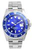Кварцевые часы с индикатором даты и водозащитой 20 АТМ, модель для дайверов № 1, HYAKU1-001 (синий)