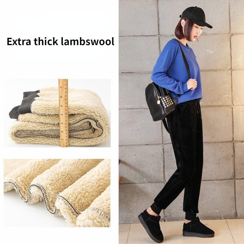 Winter Pants Women Padded Trousers Thickened Sweatpants Legging Casual Women Padded Trousers