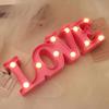 Warm Light LED Night Light Plastic Material Heart Marquee Lamp Table Lamp  Valentine's Day