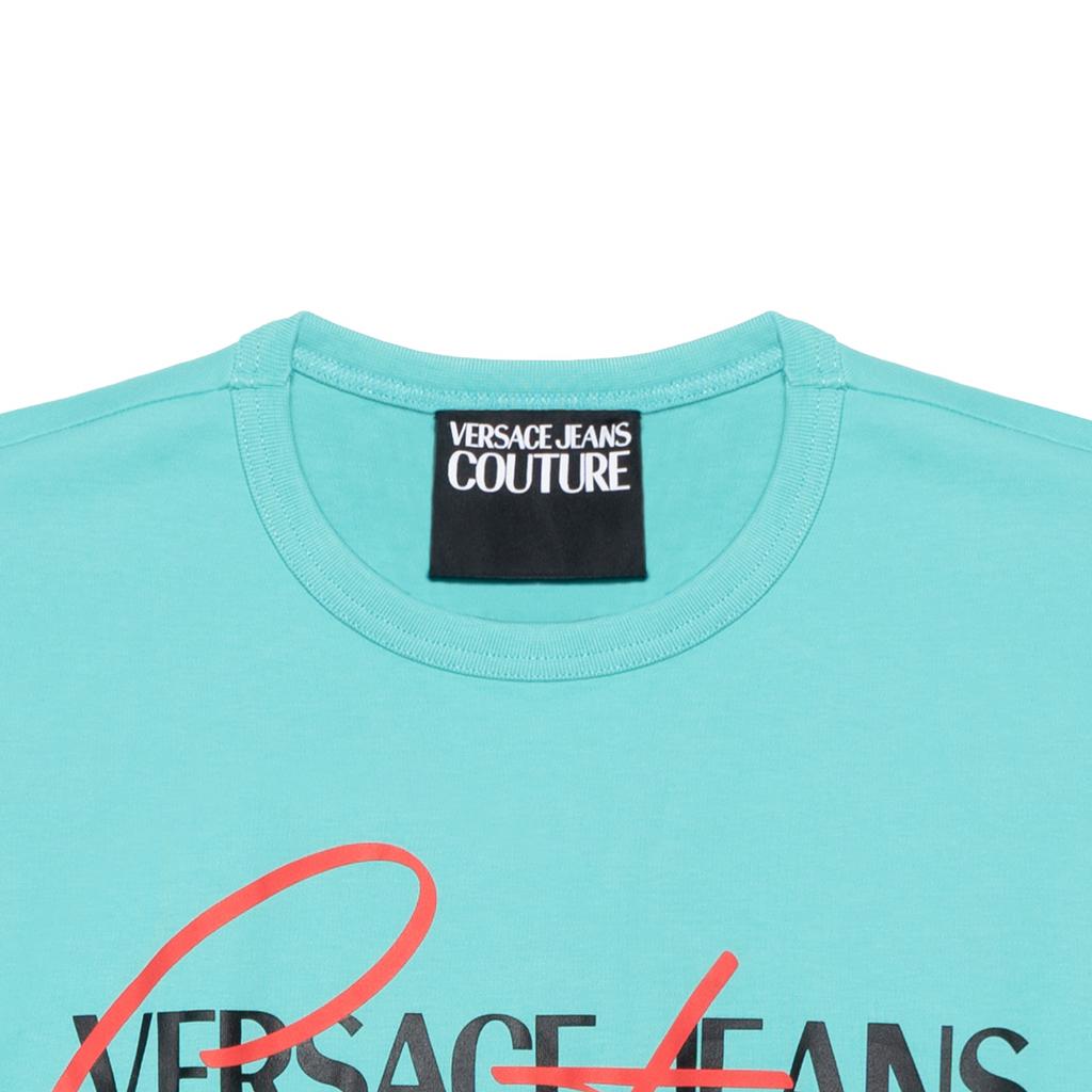 VERSACE JEANS COUTURE SS22 T Shirt Men's Lake Green 72GAHT07-CJ02O-112
