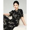 Casual waist cinched long dress