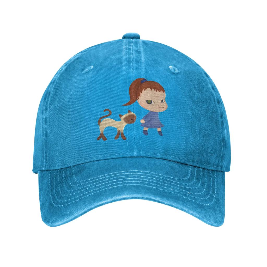 Vintage Design Nara Unisex Women Baseball Caps Yoshitomos Distressed Washed Caps Hat Retro Outdoor Running Golf Gift Snapback Hat