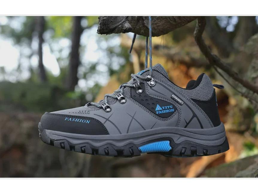 Мужские дышащие нескользящие походные ботинки для активного отдыха — низкие, большого размера, подходят для путешествий и занятий спортом по бездорожью