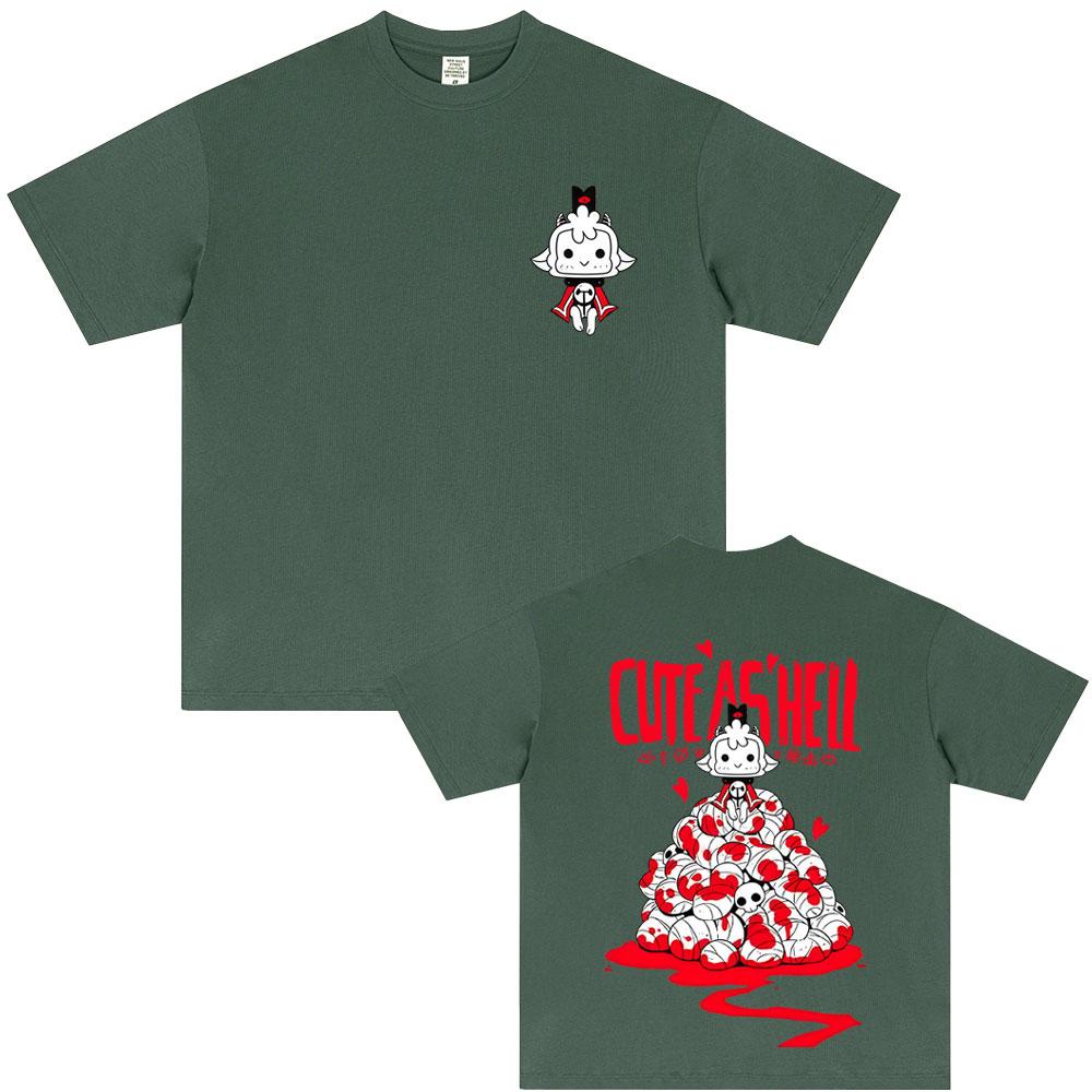 Game Cult of The Lamb Graphic Tshirt Unisex Women Otaku Lover Short Sleeve Tshirts Unisex Casual High Quality Soft Cotton Tshirt