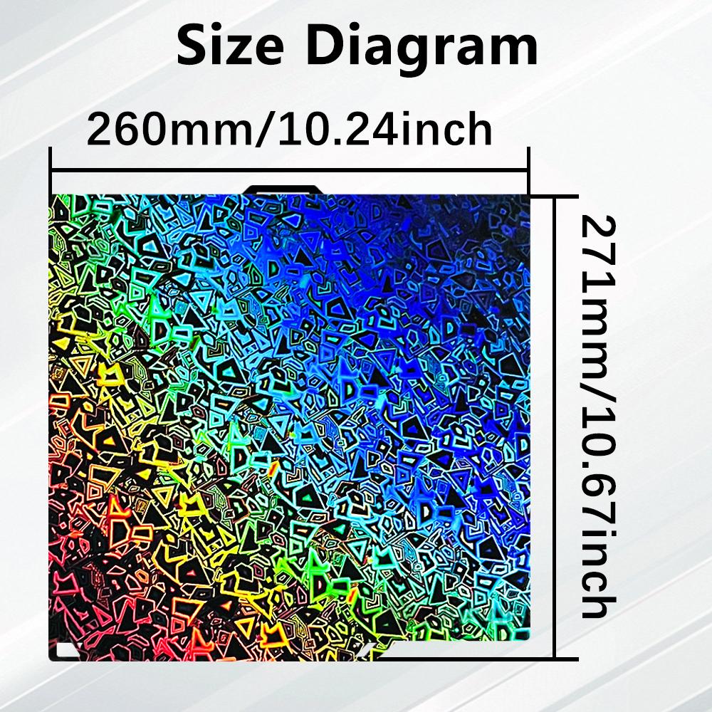For Elegoo Centauri Carbon Bed Plate 260x271mm Centauri Carbon2 Build Plate Double Side PEO PET Sheet Accessory 3D Printer Parts