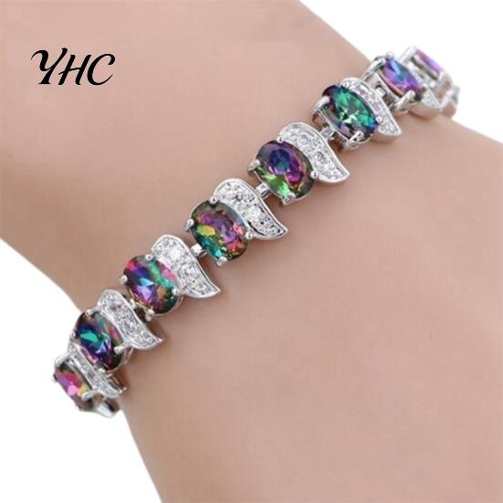 Girls Bracelet Women Leaf Charm Elegant Classic Adjustable Female Blue Rhinestone Embedded Ladies Fashion Jewelry