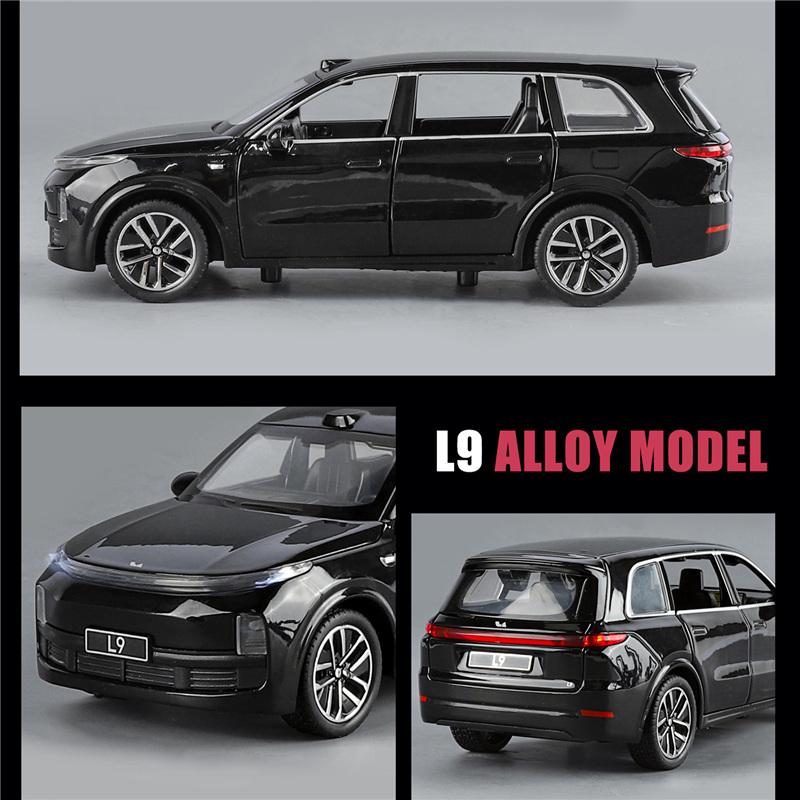 1:32 LEADING IDEAL L9 2025 Alloy Electric Car Model Diecast Metal New Energy Car Model Sound Light Simulation Kids Gift