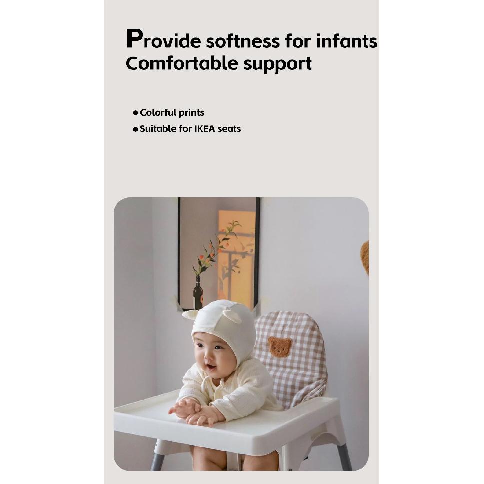 1PCS Bear Dinosaur Washable Foldable Baby Highchair Cover Antilop Chair Cushion Seat Covers Soft Cushion for Baby Feeding