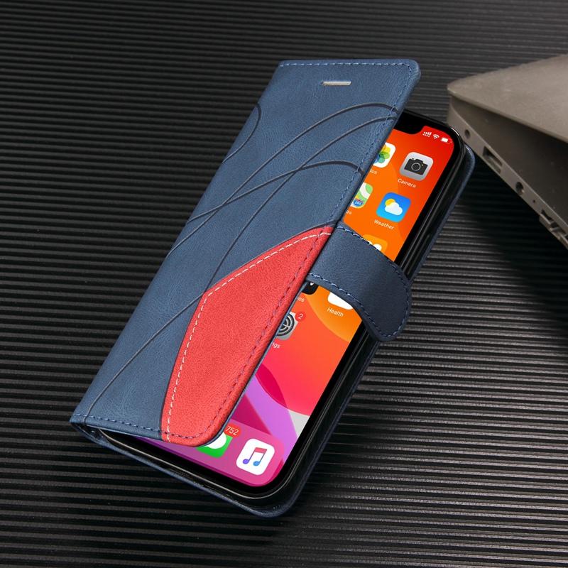 Skin Feel PU Leather Wallet Phone Case with 3 Card Slots Photo Frame for iPhone Samsung Xiaomi OPPO Line Art Design Full-body Cover