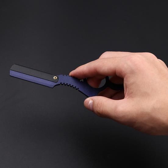 Ручная бритва для парикмахера с прямой головкой, яркий цвет, прочная нержавеющая сталь, антикоррозионная рама для бритвы для бороды