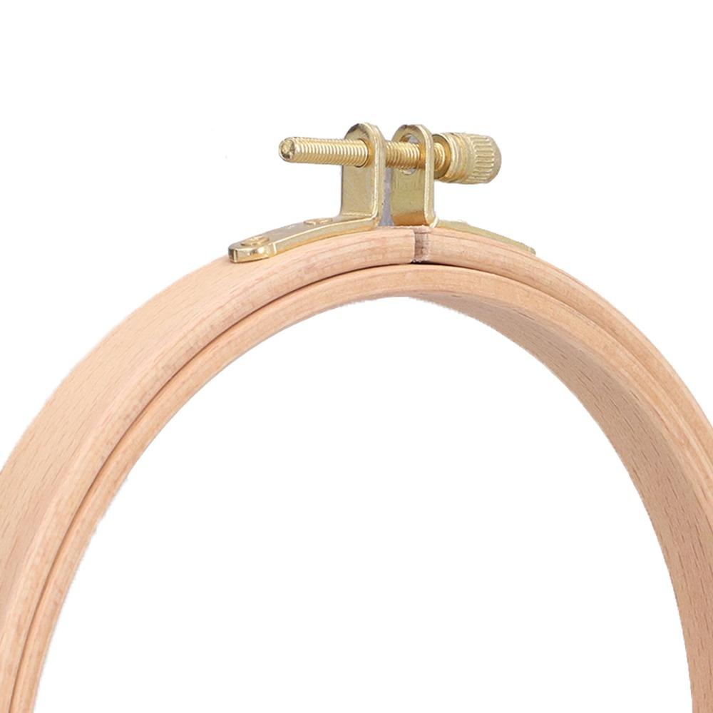 2pcs Beech Wood Cross Stitch Hoop 6 Inch Embroidery Frame Wooden Embroidery Hoop For Art Craft