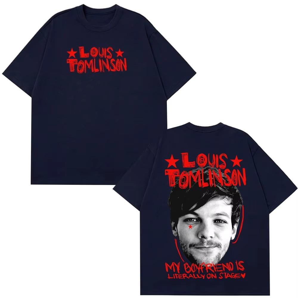 Singer Louis Tomlinson Fashion Print Tshirt Men Women High Quality T Shirt Summer Casual Short Sleeve pure Cotton Vintage Top