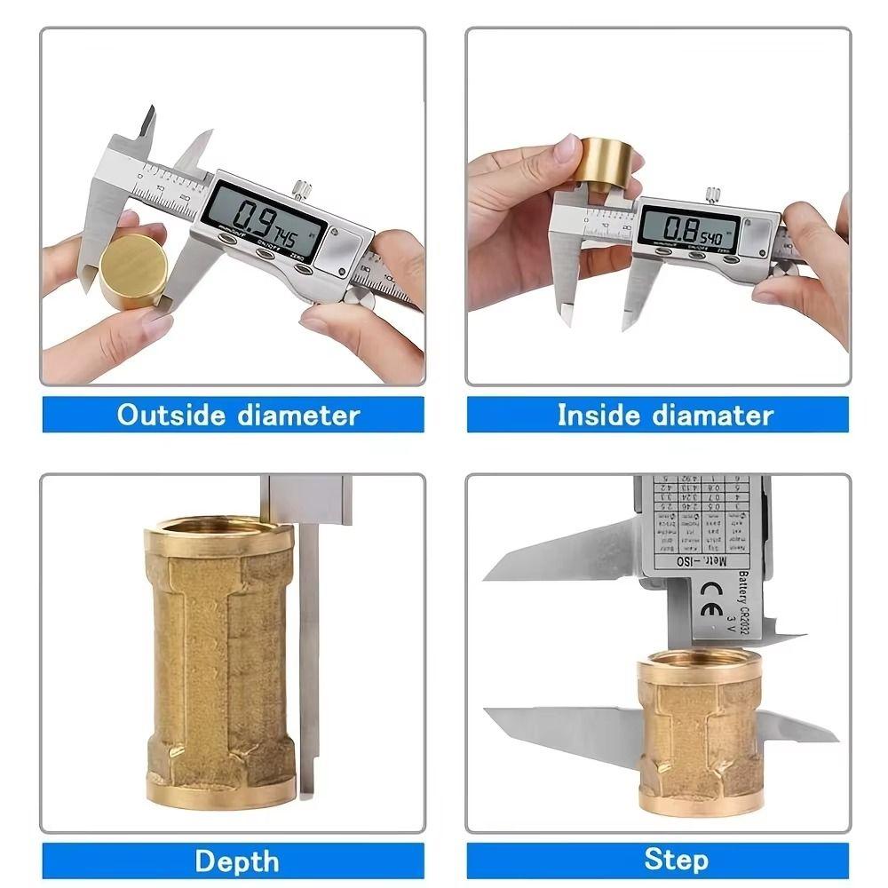 Inch Metric Digital Caliper Tool LCD Screen Micrometer Measurement Digital Micrometer Engineering