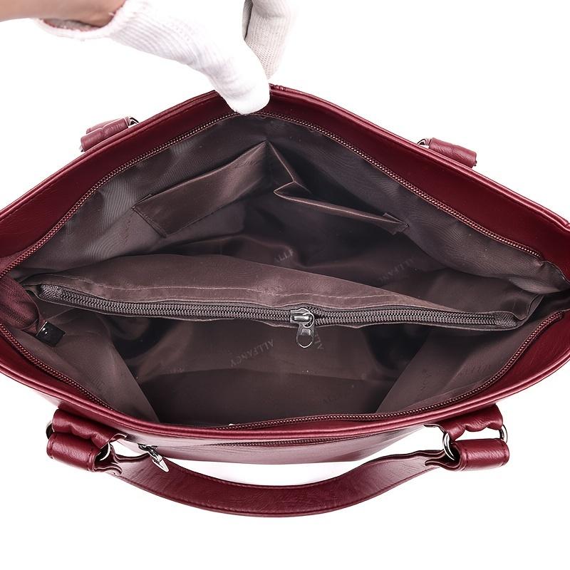 2pcs Large Capacity Solid Color Crossbody Bag + Small Storage Bag Set, Casual Water-Resistant Adjustable Shoulder Straps Bags For Men & Women