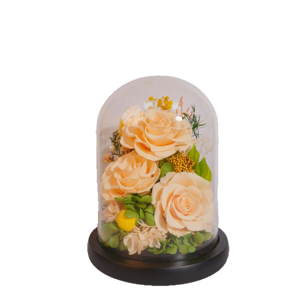 Eternal Flower Gift Box Finished Glass Cover Ornament 110 Mother's Day Valentine's Day Birthday Send Girlfriend