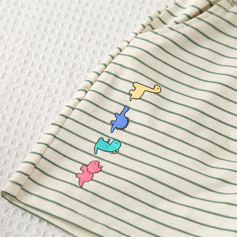 0-5-Year-old Children's Short Sleeved Set Boys' Cartoon Striped POLO Shirt Boys' Casual Cute Daily Clothes Two-piece Set