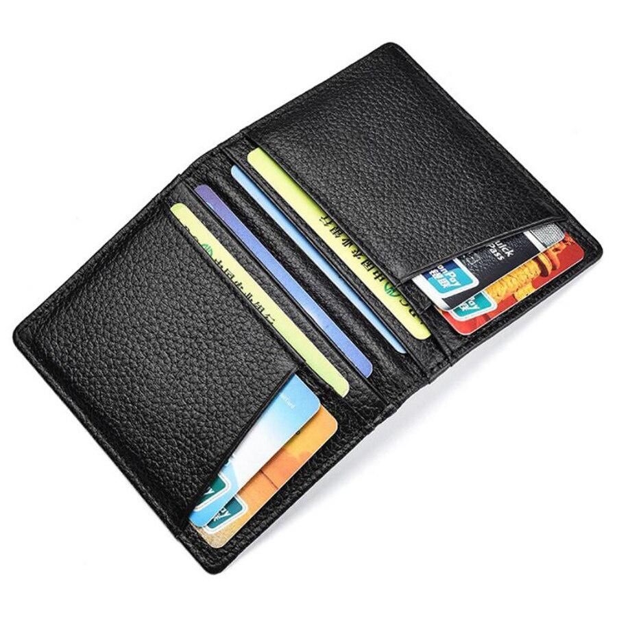 ID держатель для кредитных карт, мужской кожаный ультратонкий банковский кошелек для карт, кошелек, чехол для кредитной карты, натуральная кожа